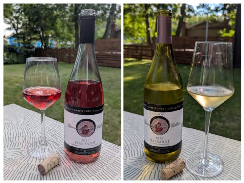 "Pink Satin" rosé and oaked Marsanne from Domain Berrien